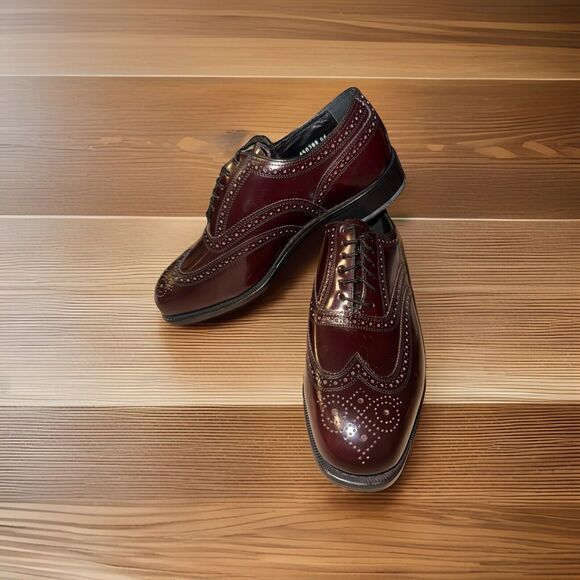 Florsheim Other - Florsheim Imperial Kenmoor Mens 8 3E Wingtip Shoes Burgundy Leather New